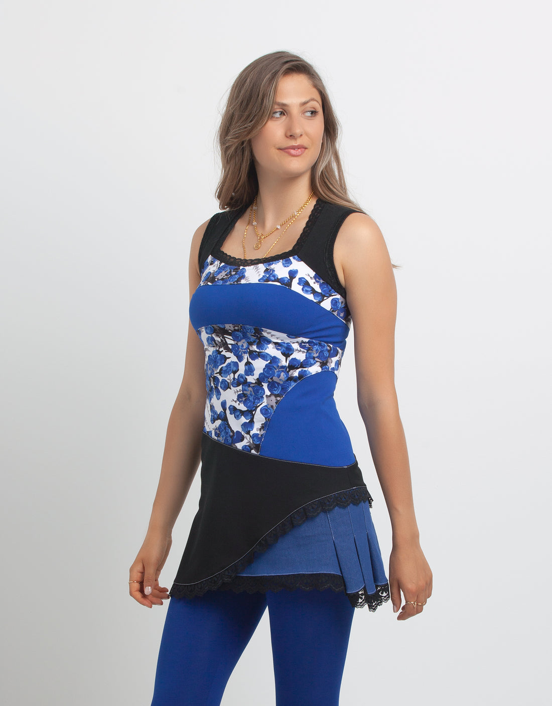 Tunique Twist Bleue Kollontai fait à Montréal